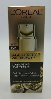 L'OREAL PARiS Age Perfect Cell Renewal Anti-Aging Eye Cream 0.5 FL Oz NEW BOX • $11.99