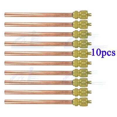 10x HVAC AC Schrader Valve 1/4  SAE * 1/4  OD * 4.65  Stem Core Remover Cap Tube • $11.98