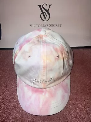 Victoria’s Secret Pink Tie Dye Baseball Cap Hat Adjustable With Embroidered Logo • $29.99