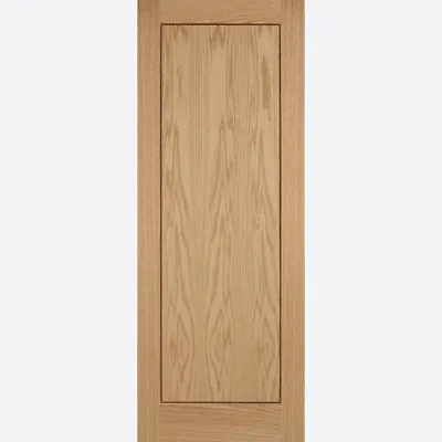 LPD Internal Oak Pre Finished Walnut Inlay 1 Panel Fire Rated FD30 Solid Doors • £94.99