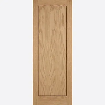 LPD Internal Oak Pre Finished Walnut Inlay 1 Panel Solid Doors • £59.99