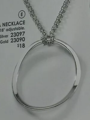 NWT Cookie Lee Jewelry Silver Aura Adjustable 15  - 18   Necklace   • $2