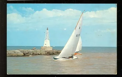 Vermilion Ohio Sailboats Coming Into The Harbor (VermOH5 • $3.99