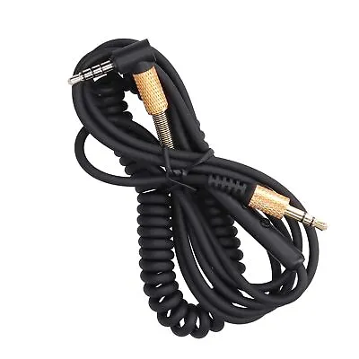 02 015 Headphone Coiled Cord Black Headphone 3.5mm Cable For Headphone For • £7.12