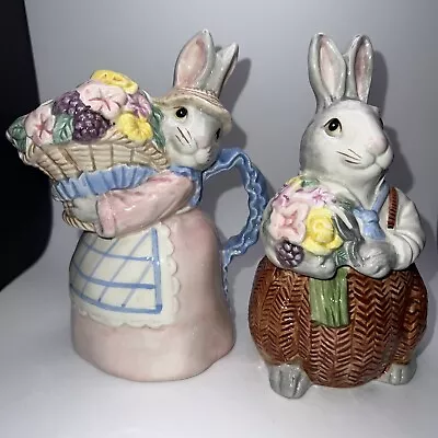 Fritz And Floyd Bunny Rabbit Creamer And Sugar Set • $40