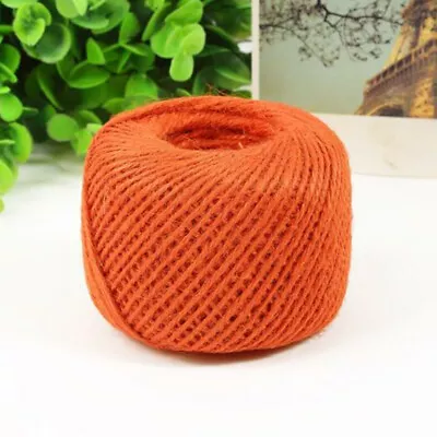 50m Natural Muti-Color Soft Jute Rope Twine Sisal String For Art Gift Bottle • £4.06