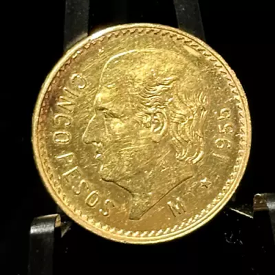 1955 - Mexico Cinco Pesos 5 Peso Gold Coin - 1 • $183.50