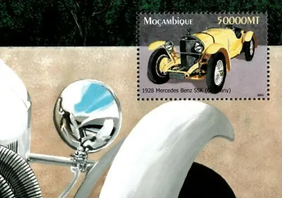 Mozambique 2002 - Vintage Cars Mercedes Benz - Souvenir Sheet - Scott 1715 - MNH • $4.75