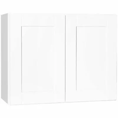 Hampton Bay Bridge Wall Kitchen Cabinet 30 X24 X12  W/ Shelves Framed MDF White • $227.24