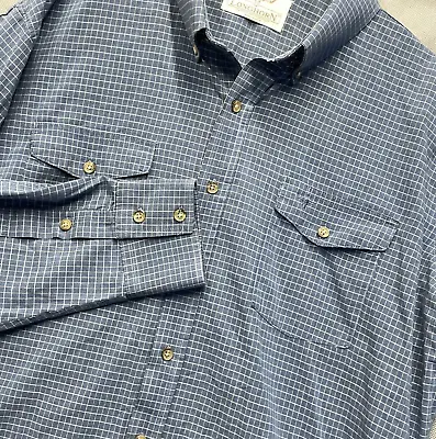 Longhorn By Niver Western Wear Shirt Mens XL Blue USA-Made Rodeo Stripe Vintage • $18.99