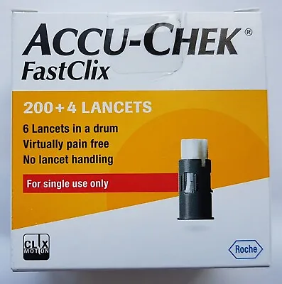 Accu-Chek FastClix Lancets ~ 1 X Pack Of 204 ~ Expiry 10 August 2027 • £6.99