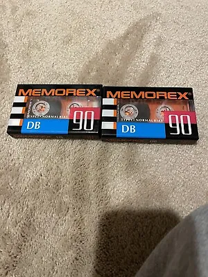 2x Vintage Memorex DB 90 Cassette - Normal Bias Type 1  Cassette Tape New Sealed • $12.99