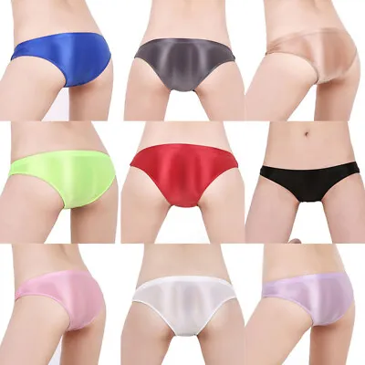 £4.79 • Buy ❤Women Men Silky Shiny Satin Glossy Wet Look Knickers Briefs Underwear Panties