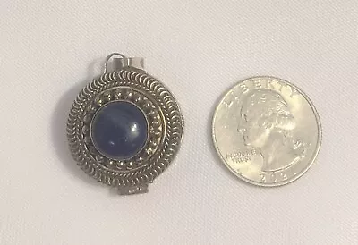 Vintage Sterling Silver .925  Locket Pendant Secret Compartment • $20