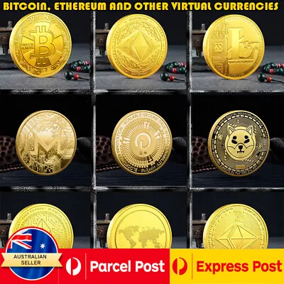 $4.88 • Buy Litecoin ADA ETH RIPPLE Polkadot Coin Collection Physical Silver/Gold