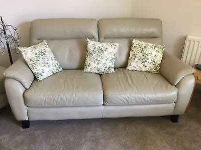 £200 • Buy Leather Sofa, Chair And Foot Stool