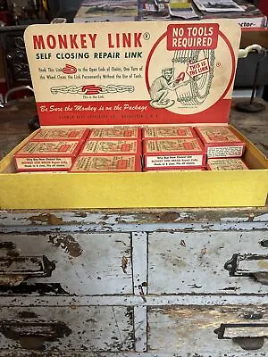 MONKEY LINK TIRE CHAIN Repair Kit Vintage Automobile Advertising 1940s Display • $125