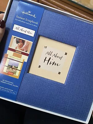 Hallmark Instant Scrapbook 20 Page Album -  All About Him  New In Box Retail $36 • $18.82