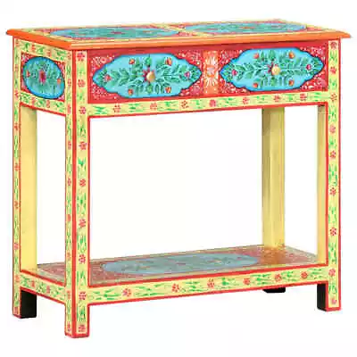 Solid Mango Wood Hand Painted Console Table Retro  With Drawers Shelf • $275.85