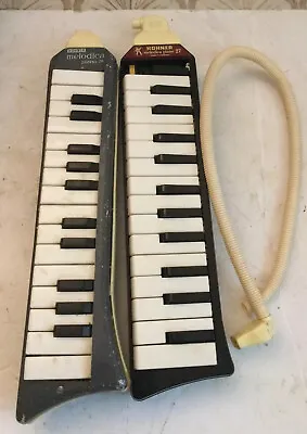 Vintage Set Of Two Hohner Melodica Piano 26 & 27 Made In Germany W/  1 Case  • $149.99