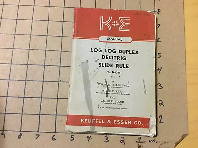 Orig. SLIDE RULE Manual 1947 - K&E No 4181 LOG LOG DUPLEX DECITRIG - 123pgs • $28.35