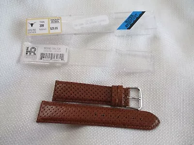 Watchstrap Watch Band Strap 20mm Leather Woven Cognac Nickel  Hadley Roma • $14.99