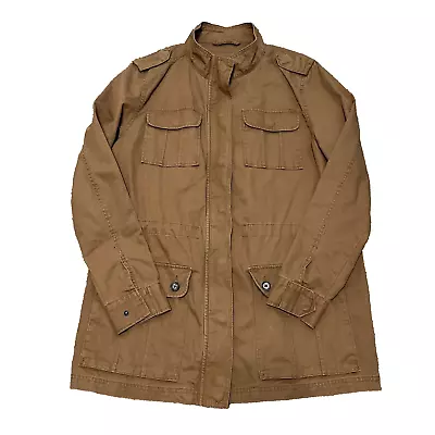 Merona Brown Zip & Button Up Jacket - Size Large • $24.99