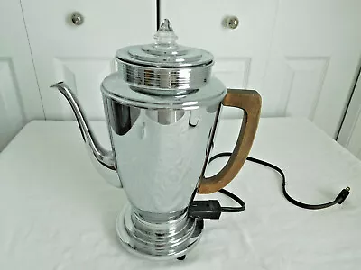 Vintage MANNING BOWMAN 397/8 Coffee Pot Maker Percolator Works No Basket #37A • $32