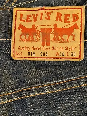 RaRe VinTagE LEVI'S RED COLLECTION 01M S03 BUCKLE BACK JEANS 30×30 CooLesT DeNiM • $199.99