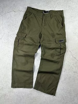 Vintage Oakley Mens Cotton Military Distressed Cargo Pants Trousers Size 34 • $70