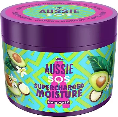 Aussie SOS Moisture Hair Mask For Dry Damaged Hair Repair Treatment With Aust • £9.86