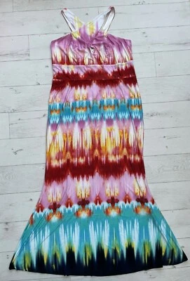 £9.99 • Buy Body Flirt Plus Size 18 / 20 Multicoloured Dip Dye Long Maxi Dress NEW
