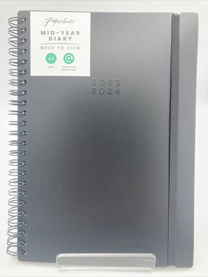 £3.99 • Buy Paperchase Mid Year Black Diary A5 Student WTV Free Postage 