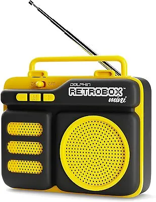 Dolphin Retrobox Mini RTX-10 Rechargeable Bluetooth FM Radio Speaker 2  Woofer • $19.99