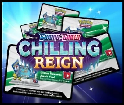 $10.99 • Buy X36 Chilling Reign Pokemon TCG Online QR Code Cards! Sent Message Or Email