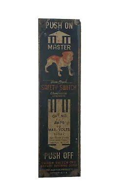 Vintage Bulldog Electric Products Master Safety Switch On/ Off Detroit Michigan • $39.99