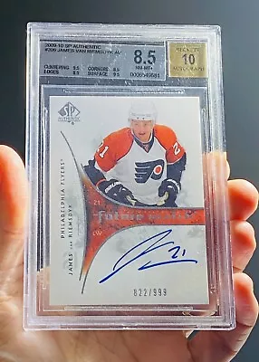 2009 SP Authentic James Van Riemsdyk Rookie Auto #’d /999 BGS 8.5 💎 Auto 10 • $14.99