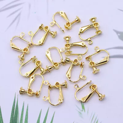  12 Pcs Clip Earrings For Women Components School Metal Invisible • £7.59