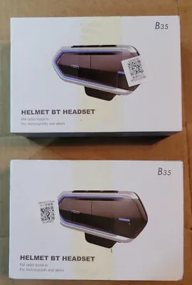 2  B-35 Blutooth Helmet Headset - Motorcycle Snowmobile Rechargeable • $32.99