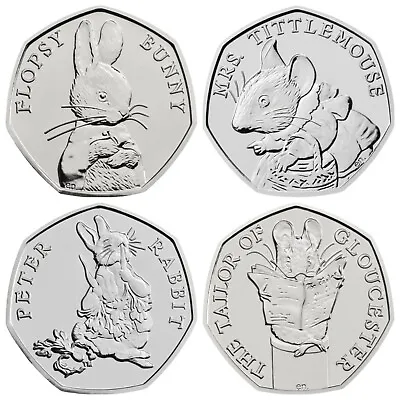 £3.45 • Buy Beatrix Potter 2018 UK Fifty 50p Coins Tittlemouse Flopsy Tailor Peter Rabbit 