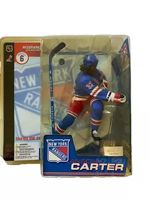 McFARLANE SPORTS PICKS NHL SERIES 6 NEW YORK RANGERS RW ANSON CARTER LIBERTY NIB • $34.99