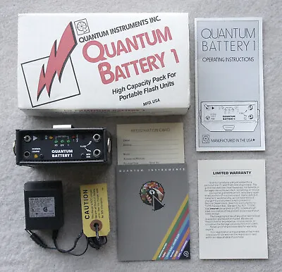 Quantum Battery 1 Pack W/AC Charger Original Box Paperwork EXCELLENT • $24.99