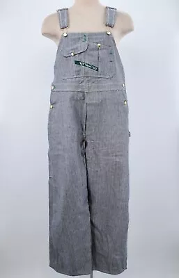 Mens VTG 70s HBT Key Striped Denim Overalls Sz M 1970s Cotton • $119.62