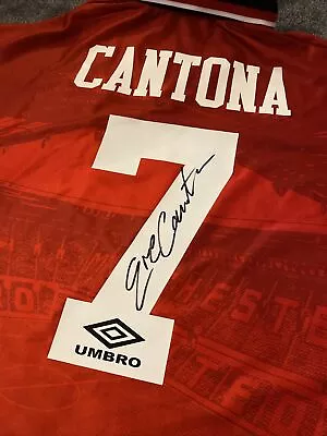 ERIC CANTONA Signed Manchester United Shirt Retro Shirt • £150