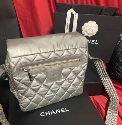 Genuine CHANEL Nylon Quilted Shoulder Bag Price Reduction Direct From JAPAN  Use • £249.96