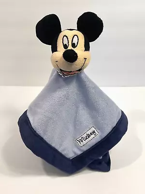 Disney Baby Mickey Mouse Lovey Security Blanket Blue Plush Baby Toy 2010 • $15