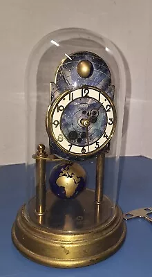 Rare Unusual Kaiser Universe Moon Dial & Globe German Anniversary Clock Working • $688