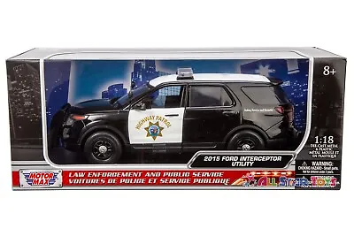 Motormax 1/18 CHP California Highway Patrol Ford PI Utility Police SUV 73544 • $39.99