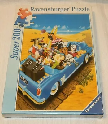 Ravensburger Super 200 Piece Puzzle  Dogs At The Beach  2002 New Sealed • $19.95