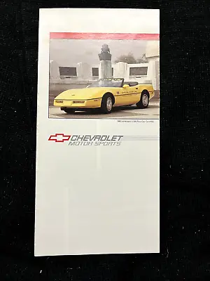 1986 Chevrolet Motorsport BROCHURE Catalog Vintage INDY 500 Pace Car IROC CAMARO • $25